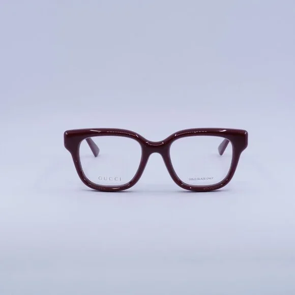 Gucci GG1831O 007 Eyeglasses Burgundy 51mm Square Frame